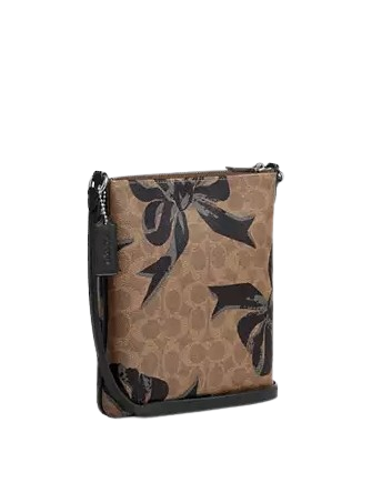 Coach Mini Rowan File Bag In Signature Canvas With Bow Print