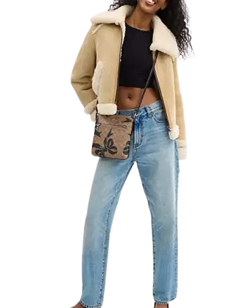 Coach Mini Rowan File Bag In Signature Canvas With Bow Print