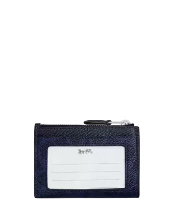 Coach Mini Skinny Id Case In Signature Canvas
