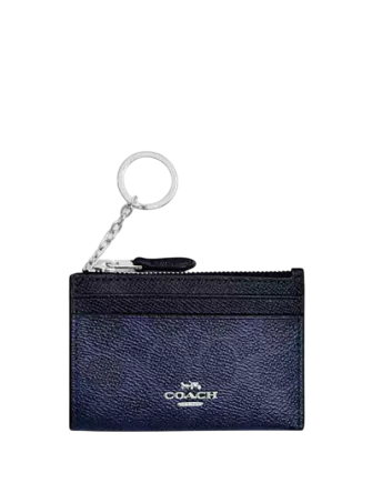 Coach Mini Skinny Id Case In Signature Canvas