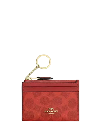 Coach Mini Skinny Id Case In Signature Canvas