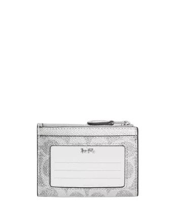 Coach Mini Skinny Id Case In Signature Canvas