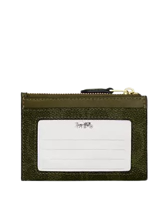 Coach Mini Skinny Id Case In Signature Canvas