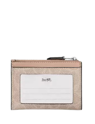 Coach Mini Skinny Id Case In Signature Canvas