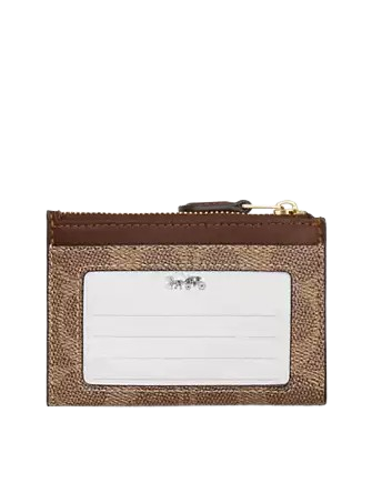 Coach Mini Skinny Id Case In Signature Canvas