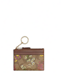 Coach Mini Skinny Id Case In Signature Canvas With Floral Print
