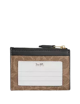 Coach Mini Skinny Id Case In Signature Canvas With Floral Print