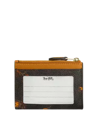 Coach Mini Skinny Id Case In Signature Canvas With Floral Print