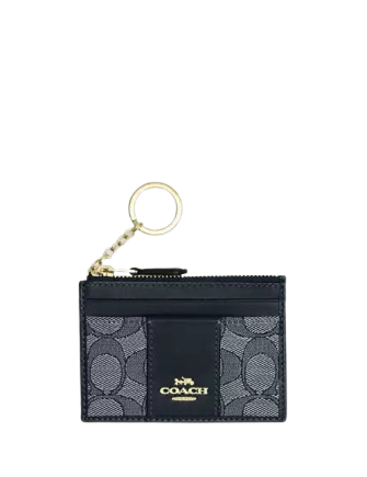 Coach Mini Skinny Id Case In Signature Jacquard