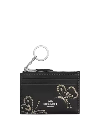 Coach Mini Skinny Id Case With Butterfly Print
