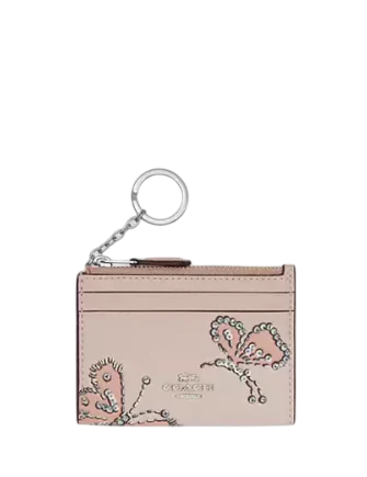 Coach Mini Skinny Id Case With Butterfly Print