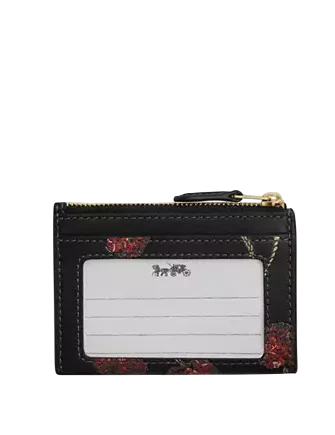 Coach Mini Skinny Id Case With Cherry Print