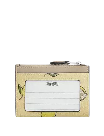 Coach Mini Skinny Id Case With Lemon Print