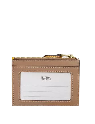 Coach Mini Skinny Id Case With Plaid Print