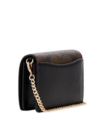 Coach Mini Wallet On A Chain In Signature Canvas