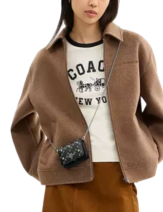 Coach Mini Wallet On A Chain With Rivets