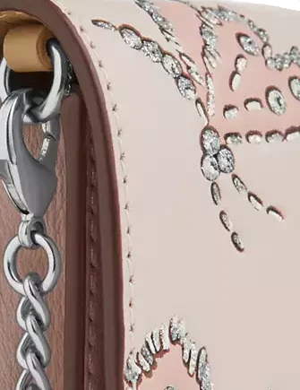 Coach Mini Wallet On A Chain With Sparkly Butterfly Print