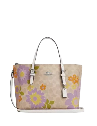 Coach Mollie Tote Bag 25 In Signature Canvas With Floral Print