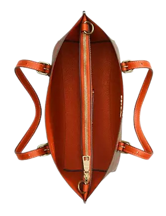 Coach Mollie Tote Bag 25 In Signature Canvas With Orange Print