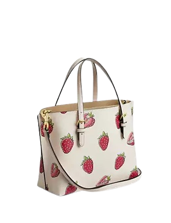 Coach Mollie Tote Bag 25 With Strawberry Print