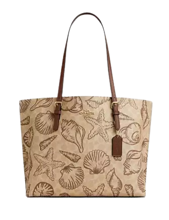 Coach Mollie Tote Bag In Signature Canvas With Shell Print