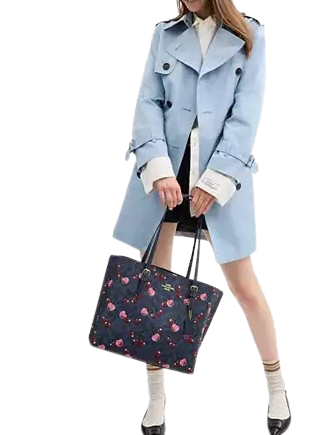 Coach Mollie Tote In Signature Canvas With Cherry Print