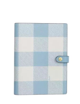 Coach Notebook With Gingham Print