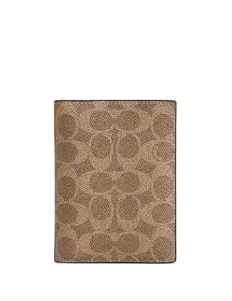 Coach Passport Card Case In Signature Canvas