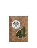Coach Passport Card Case In Signature Canvas With Patches