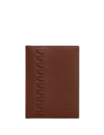 Coach Passport Card Case With Whipstitch