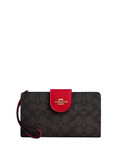 Coach Phone Wallet In Signature Canvas