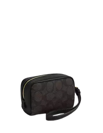 Coach Pouch Wristlet In Signature Canvas