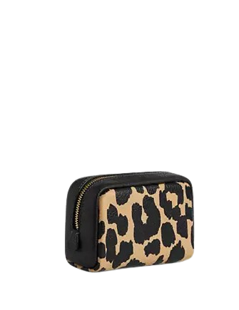 Pouch Wristlet With Leopard Print