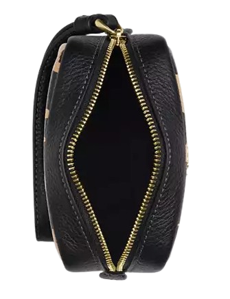 Pouch Wristlet With Leopard Print