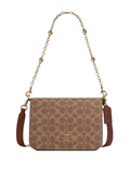 Coach Quinn Bag In Signature Canvas With Floral Chain