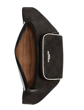 Coach Racer Belt Bag In Blocked Signature Canvas