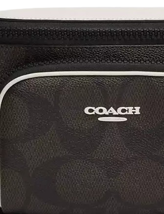 Coach Racer Belt Bag In Blocked Signature Canvas