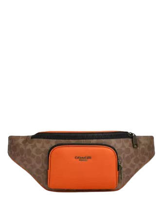 Coach Racer Belt Bag In Colorblock Signature Canvas