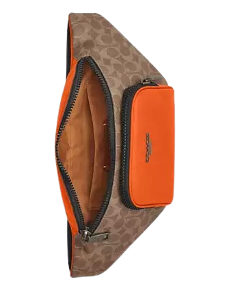 Coach Racer Belt Bag In Colorblock Signature Canvas