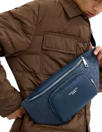Coach Racer Belt Bag In Signature Jacquard