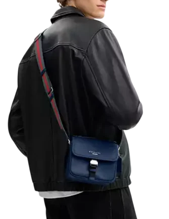 Coach Racer Crossbody Bag With Varsity Stripe Webbing