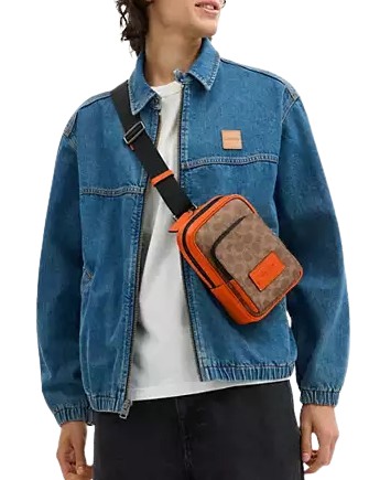 Coach Racer Sling Pack In Colorblock Signature Canvas