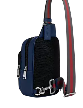 Coach Racer Sling Pack With Varsity Stripe Webbing