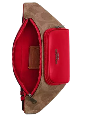Coach Racer Small Belt Bag In Maxi Signature Canvas