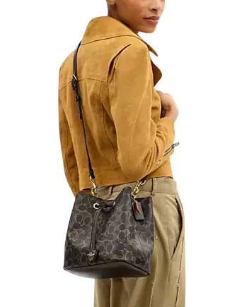 Coach Rowan Bucket Bag In Loved Signature Canvas With Charms