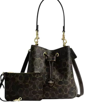 Coach Rowan Bucket Bag In Loved Signature Canvas With Charms