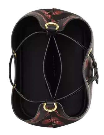 Coach Rowan Bucket Bag With Cherry Print