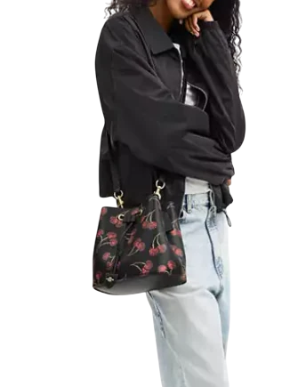 Coach Rowan Bucket Bag With Cherry Print