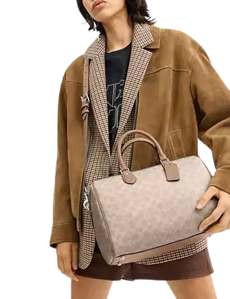 Coach Rowan Large Satchel Bag In Signature Canvas