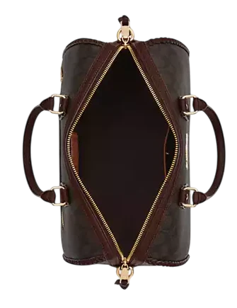 Coach Rowan Large Satchel Bag In Signature Canvas With Fringe